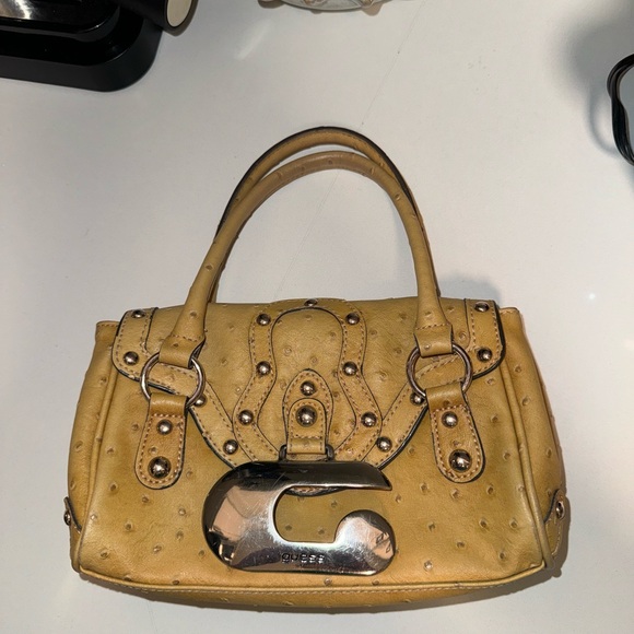Guess Handbags - Vintage 2000’s Guess Ostrich Leather Mini Bag